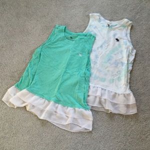 Abercrombie kids teal tank tops bundle